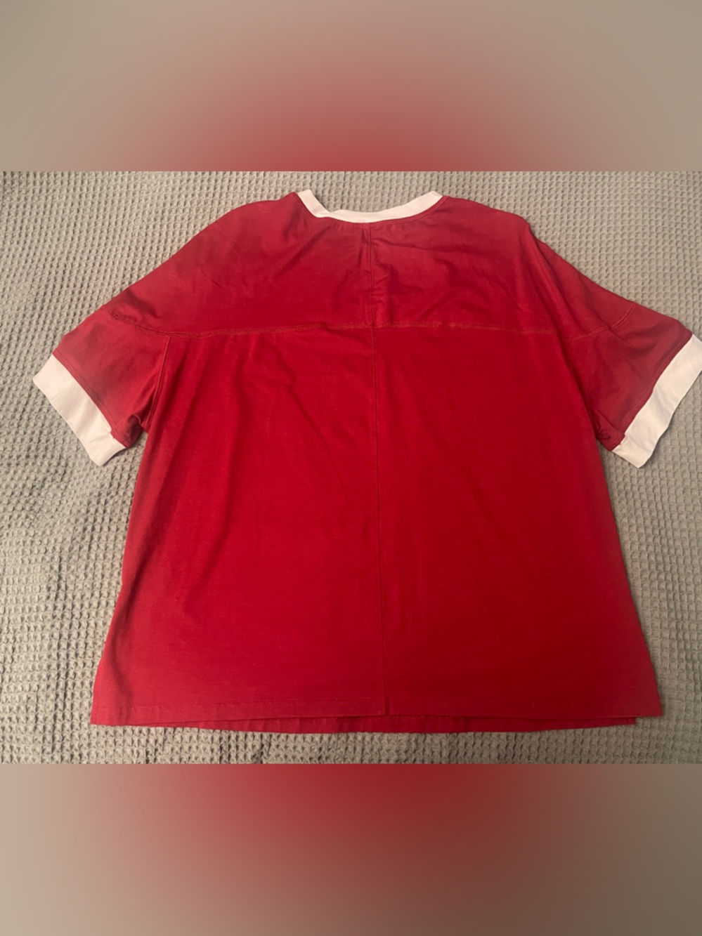 Red Ringer Tee with White Trim - Picture 4 of 4
